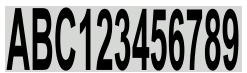 License Number Decal